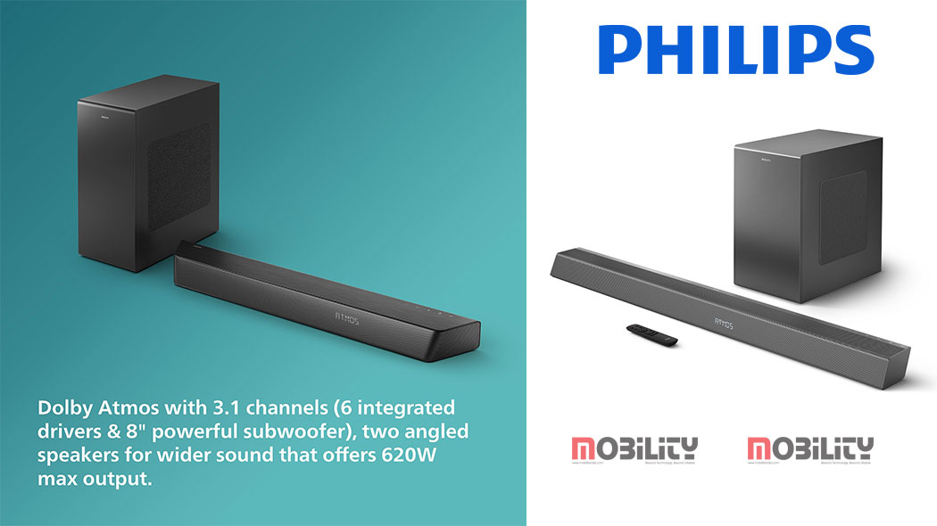 Philips and TAB7807 Dolby Atmos Soundbars with subwoofer launched in India Mobility India
