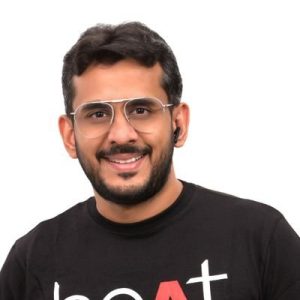 Mr. Aman Gupta, Co-founder, and CMO of boAt. 
